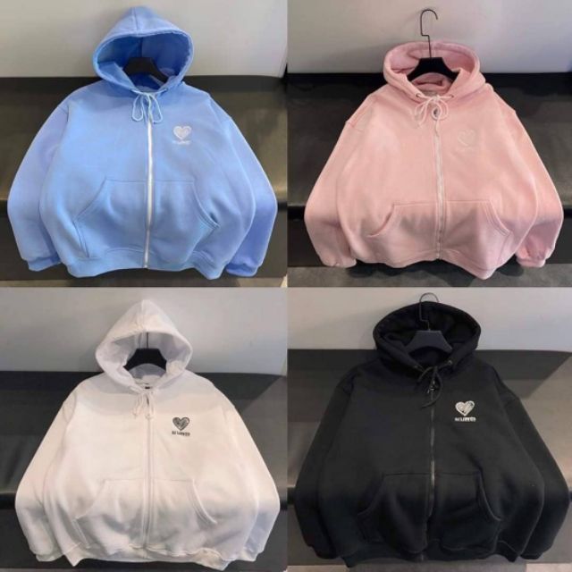 HOODIE ZIP HEART Unisex