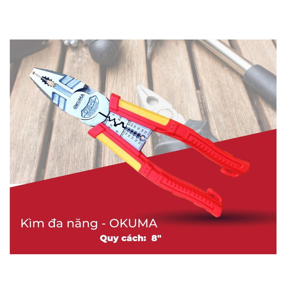 Kìm đa năng cao cấp 5 trong 1 OKUMA 8 inch