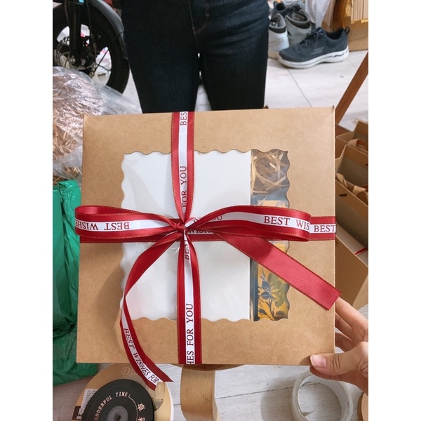 Hộp kraft nắp kiếng 23cm-26cm