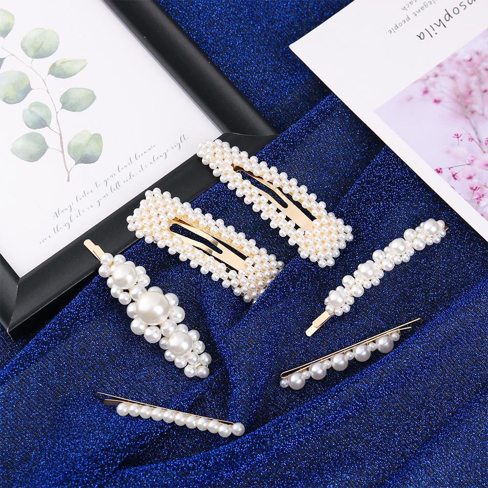 Set 6 Kẹp Tóc Hoa Bằng Kim Loại Thời Trang