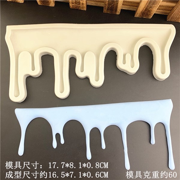 Khuôn Silicone Viền Băng Tuyết Tan Chảy Lớn 17,7 * 8,1 * 0,8Cm