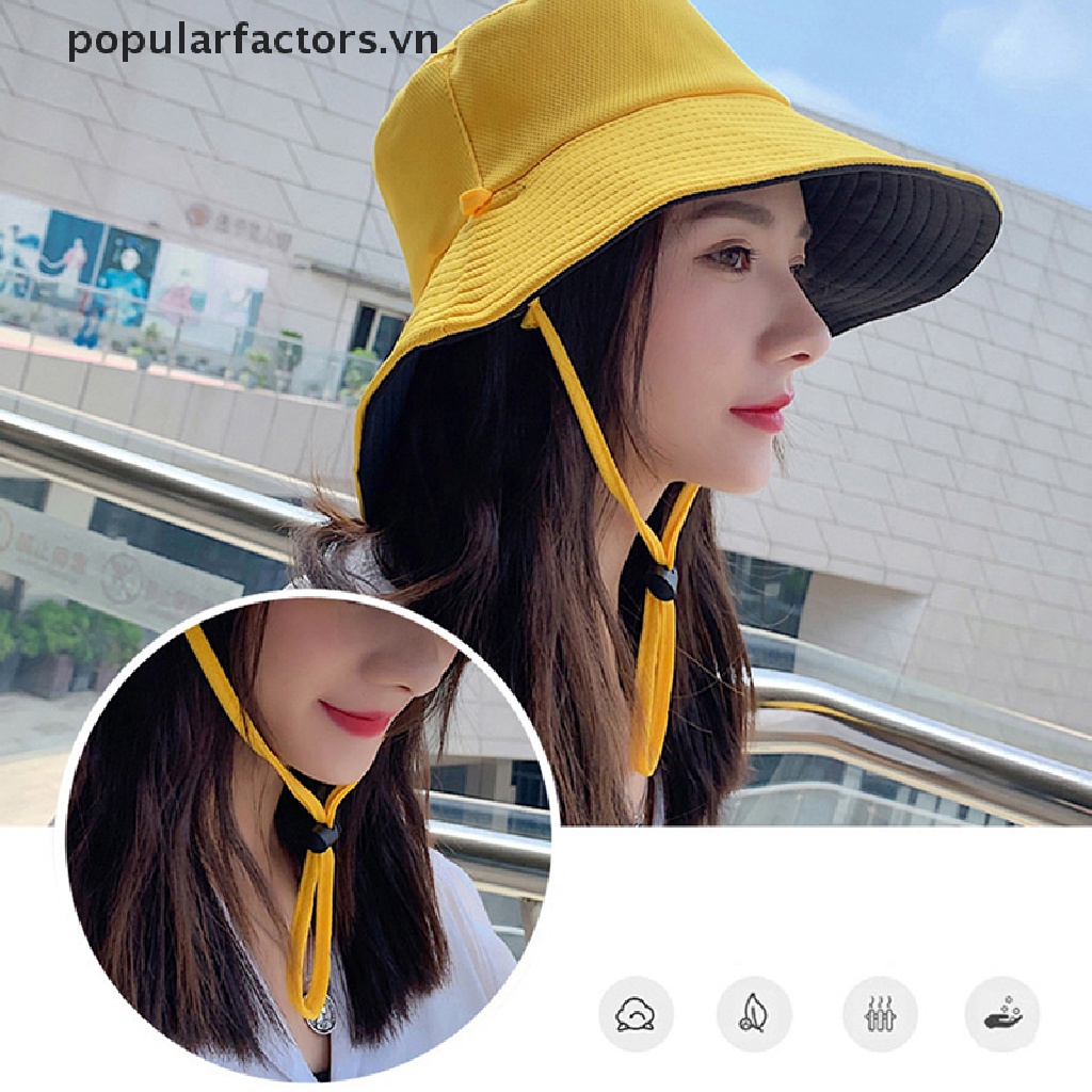 Nón Tai Bèo Hai Mặt Chống Tia UV Có Thể Gấp Gọn Thời Trang Mùa Hè Cho Nữ