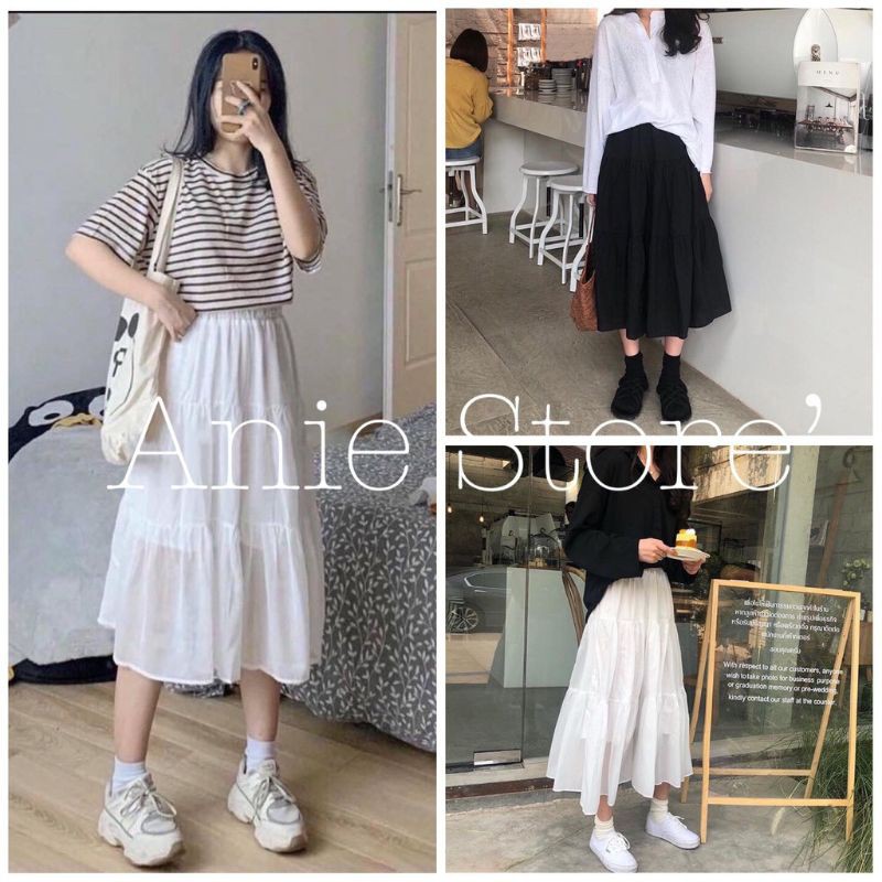 Chân váy nữ chân váy vintage 2 lớp siêu xinh 3 màu