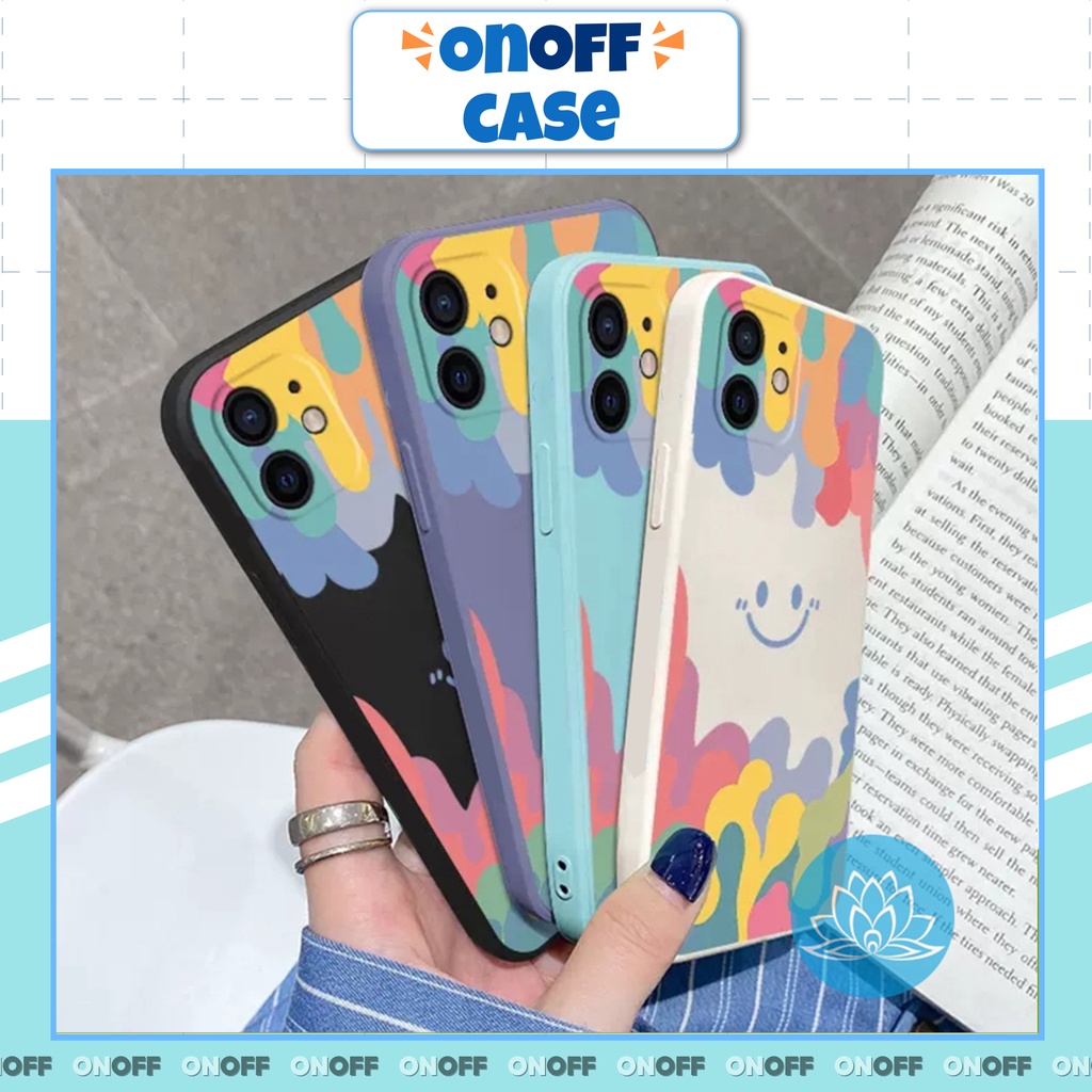 Ốp Lưng Iphone Cạnh Vuông Smile Màu Iphone5/5s/6/6plus/6s/6splus/7/7plus/8/8plus/x/xr/xs/11/12/pro/max/plus/promax - DIY