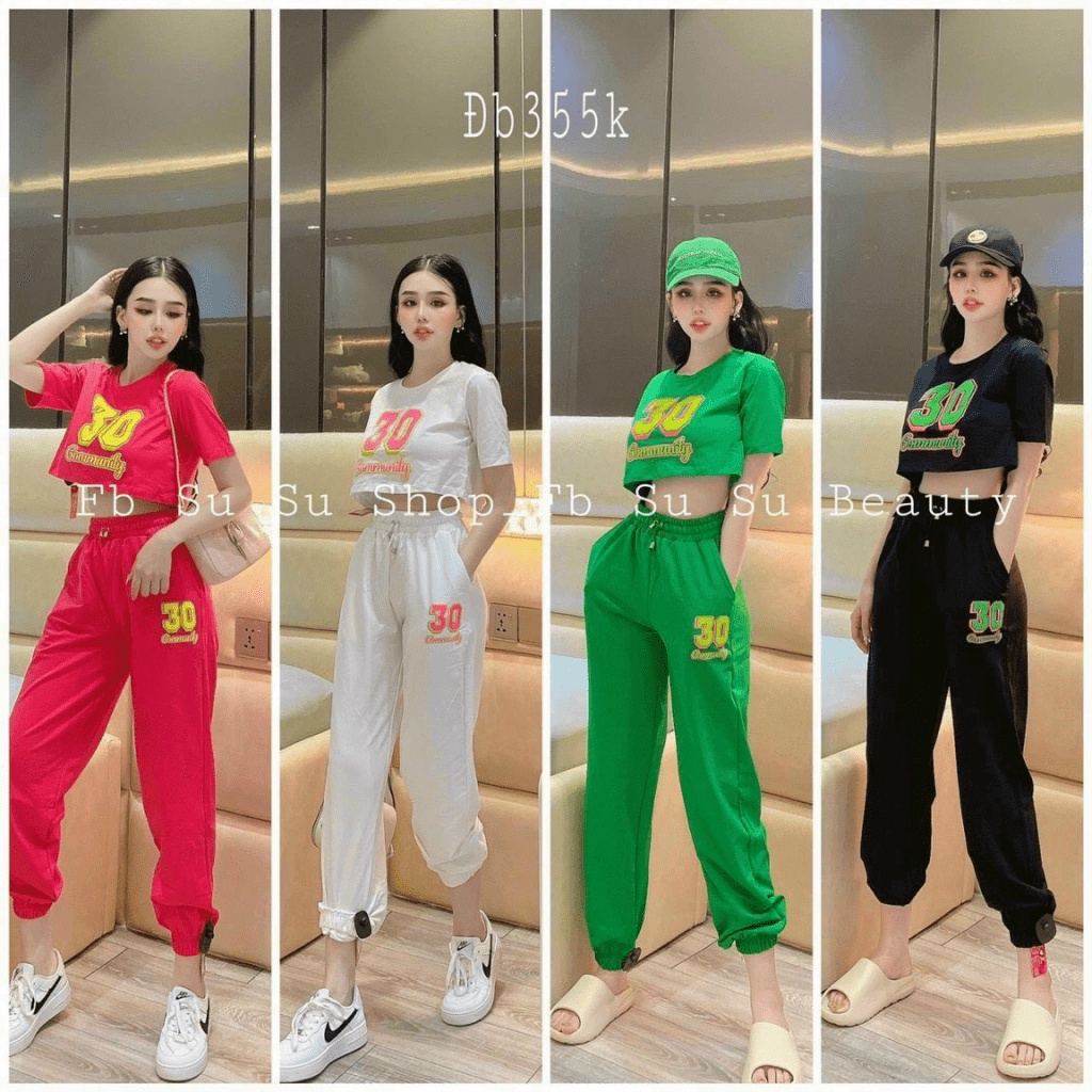 [ STYLE THỂ THAO/ NĂNG ĐỘNG ] SET ÁO/ QUẦN NỮ COTTON, MẶC ĐI CHƠI/ DU LỊCH/ THỂ THAO, HÀNG CAO CẤP CHẤT VẢI MỊN, DỄ CHỊU