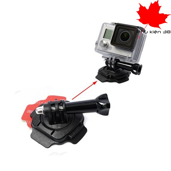 Đế dán mũ bảo hiểm 360 ĐỘ cho Gopro Sjcam Yi Amkov Eken