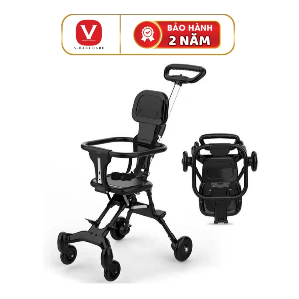 Xe Đẩy Đẩy Gấp Gọn Du Lịch Cho Em Bé VBABY 520