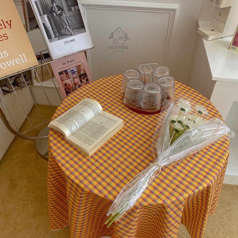 Khăn trải bàn caro phong cách retro, vintage, nền vải decor, thảm dã ngoại