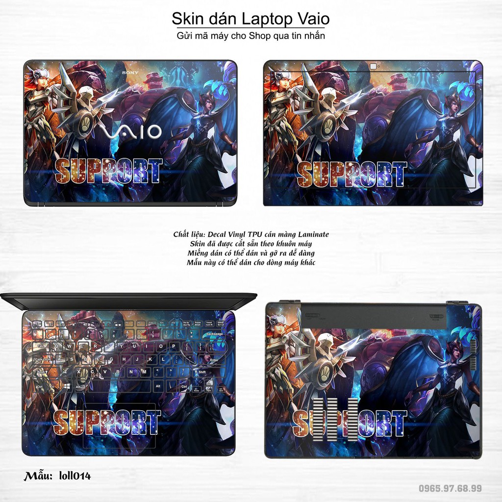 Skin dán Laptop Sony Vaio in hình Liên Minh Huyền Thoại (inbox mã máy cho Shop)