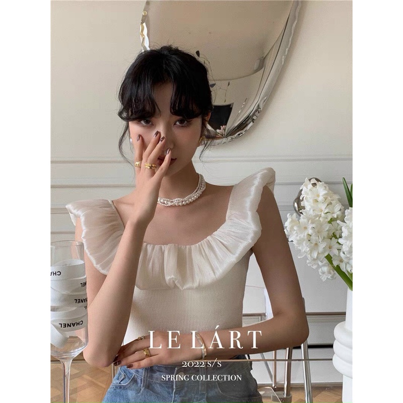 Áo croptop bẹt vai phối lưới cực sang cho cô nàng xinh đẹp na
