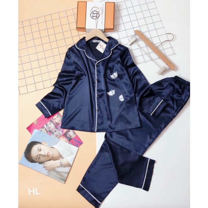 Bộ Pyjama In Hoa Siêu Xinh - Hàng thiết kế