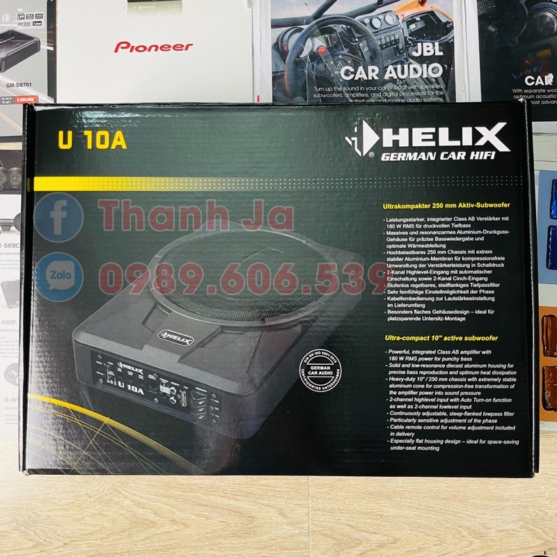 Loa Sub Gầm ghế ôtô Helix U 10A Cao Cấp Chính Hãng. Bảo Hành 2 Năm Bao Lắp Đặt