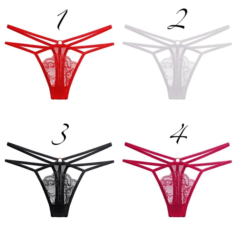 QL2252 - Quần Lót Phối Ren Đan Dây Chéo Nhiều Màu