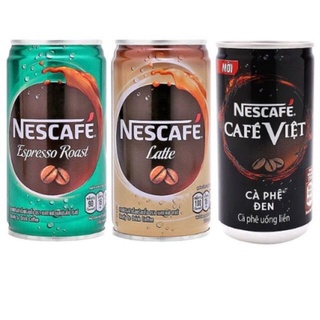 Cà phê lon Nescafe uống liền lon 180ml/Cafe sữa đá Nescafe uống liền hộp 200ml