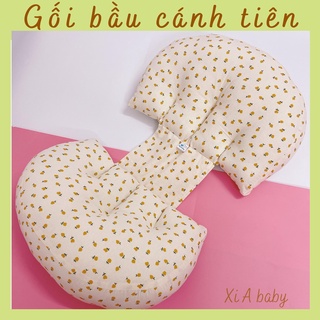Gối bầu cánh tiên đa năng cao cấp Xi A baby nâng đỡ bụng bầu hỗ trợ giảm đau lưng cho mẹ bầu GB001