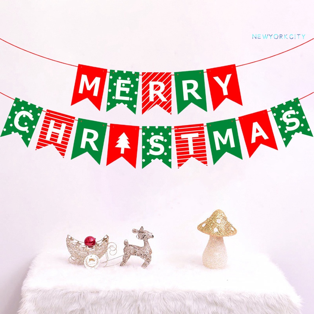 1 Bộ Dây Treo Trang Trí Giáng Sinh Nhiều Màu Họa Tiết Hoạt Hình Dễ Thương