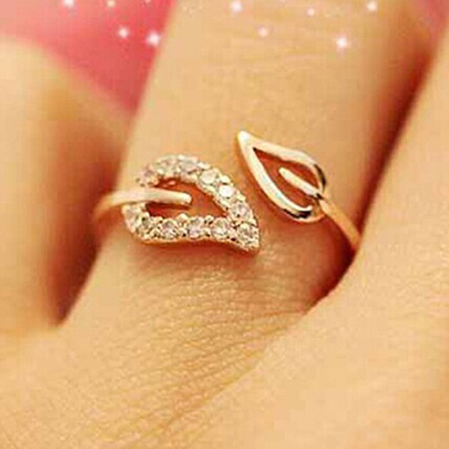 Nhẫn HợP Kim DạNg Hở HìNh ChiếC Lá Xinh XắN