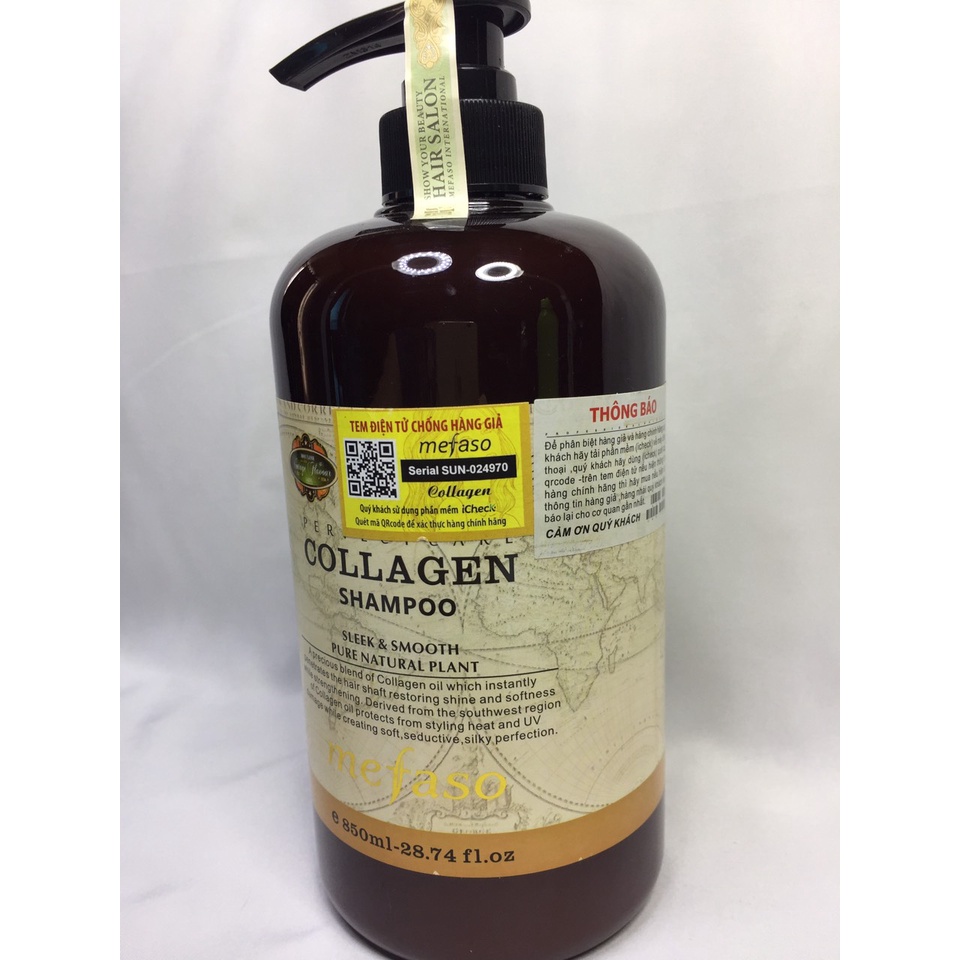 Dầu xả Collagen Mefaso chính hãng mềm mượt 850ml
