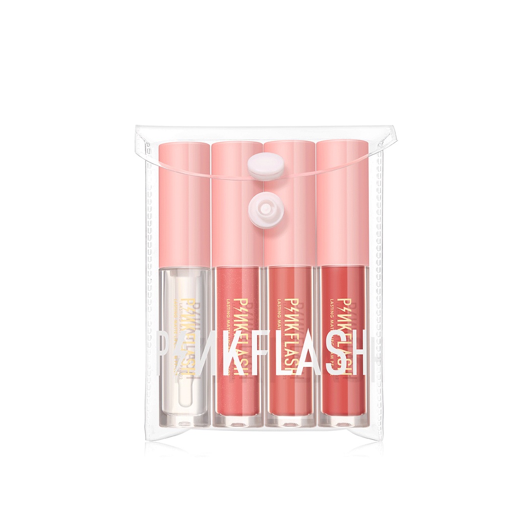 Pinkflash Set Of 4 Lip Gloss Moisturizes And Brightens Lips