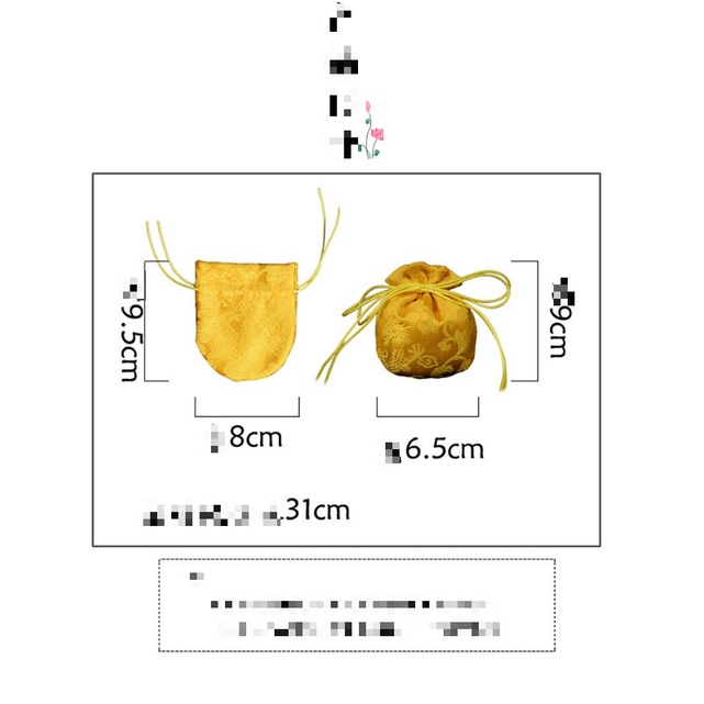 Túi gấm ĐEO CỔ trang trí họa tiết đựng omamori may mắn bình an