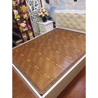 Chiếu Trúc Tăm Vân Gỗ Mùa Hè Mát Lạnh (m6x2m - m8x2m)