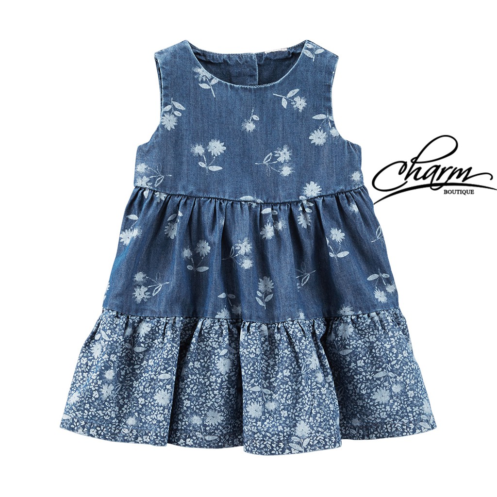 Váy Cho Bé Gái, Đầm Bé Gái Thun CARTER'S Chính Hãng