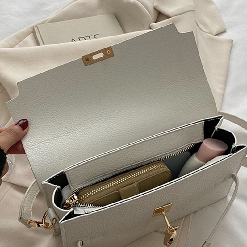 Túi Đeo Chéo Hình Vuông Cỡ Nhỏ Phối Dây Đeo Sợi Xích Thời Trang Cho Nữ