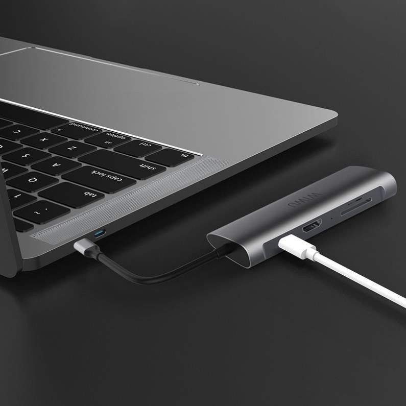 Bộ Hub Chia Cổng USB Type C Đa Năng 8 in 1 WiWU Alpha 831 Cho Macbook, Laptop, Ipad