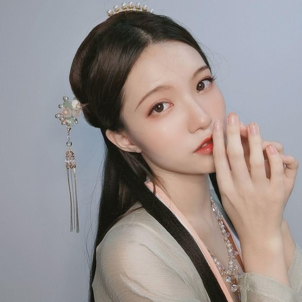 MXGOODS Trâm Cài Tóc Hình Hoa Phong Cách Trung Hoa Cổ Điển Cho Cô Dâu