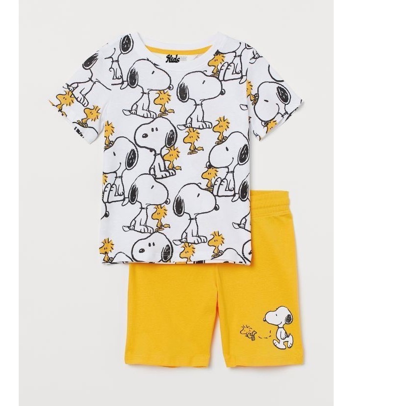 Bộ Chó Snoopy Vàng Chất Liệu Cotton Co Dãn Cho Bé 8-20Kg V272 - Unchi Store