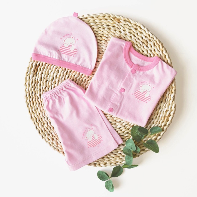 Bộ Sơ Sinh Dài Tay Miomio Gấu Mây Cotton Mỏng - MIO VIỆT NAM