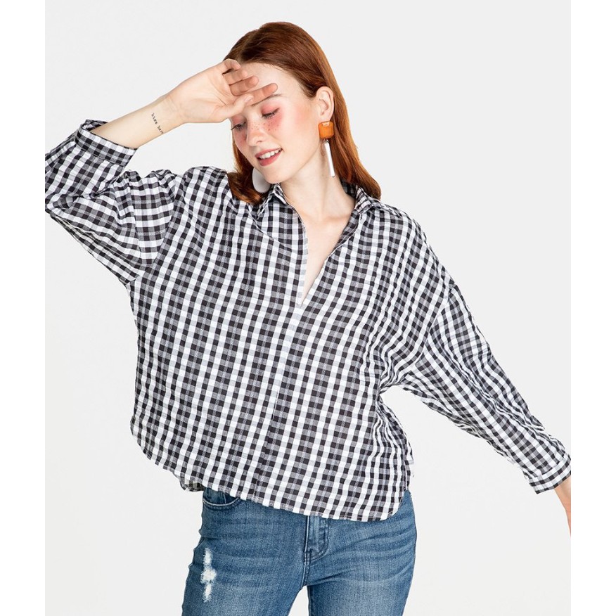 Áo sơ mi Oversize tay dài của HNOSS Size M