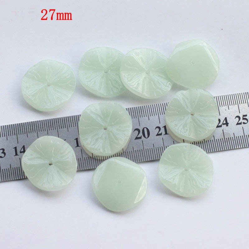 1-2 lá sen thủy tinh 16-27mm nguyên liệu làm trâm làm trang sức cổ trang