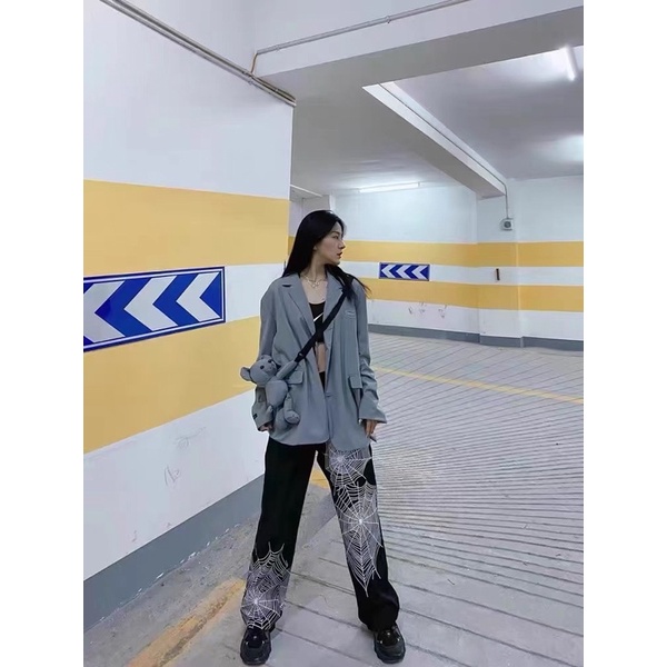 Áo blazer kèm túi gấu