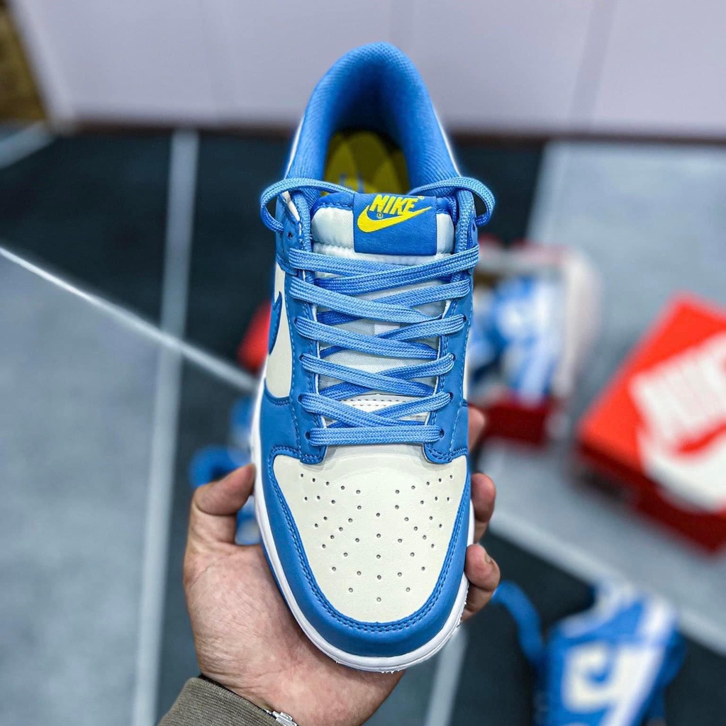 Giày Jordan Cổ Thấp, Jordan Dunk Low Retro White Blue. Bản cao cấp nhất.