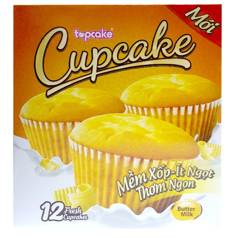 Bánh cupcake Topcake bơ sữa hộp 300g