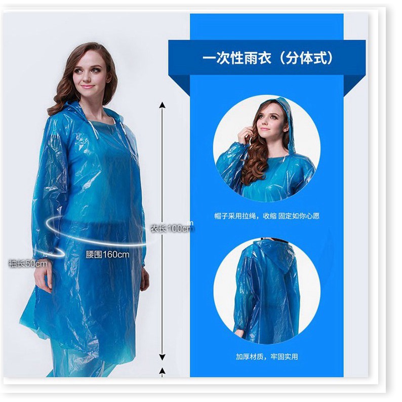 Giá Vốn - Bộ áo mưa trong màu mỏng nhẹ bền