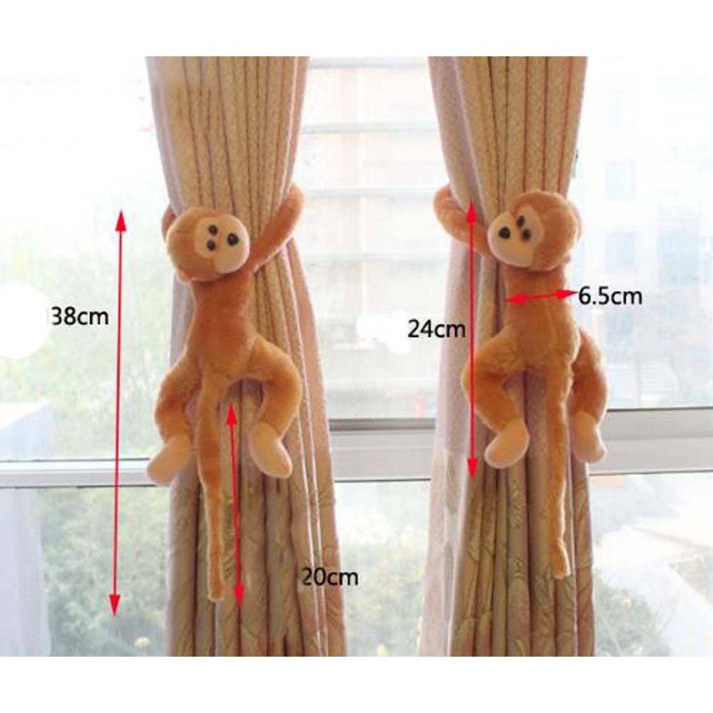 Set 2 Dây Buộc Rèm Cửa Hình Chú Khỉ Dễ Thương