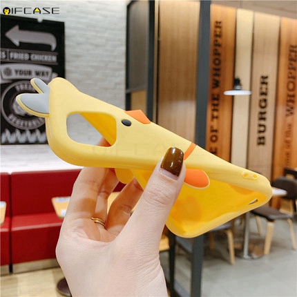 Ốp điện thoại TPU silicon mềm hình chú gà hoạt họa 3D đáng yêu cho iPhone 13 12 11 Pro XS Max XR X 7 8 6 6s Plus