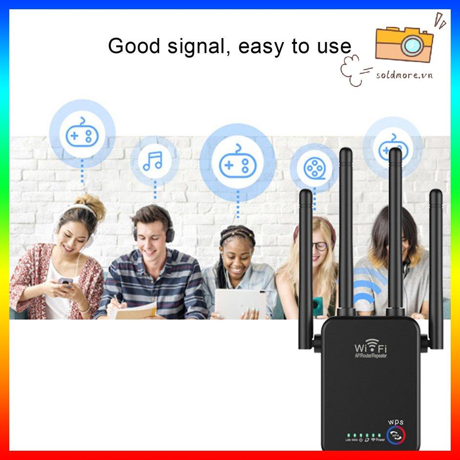 Bộ Phát Sóng Wifi 1200mbps Băng Tần Kép 2.4 / 5g 4 Ăng Ten