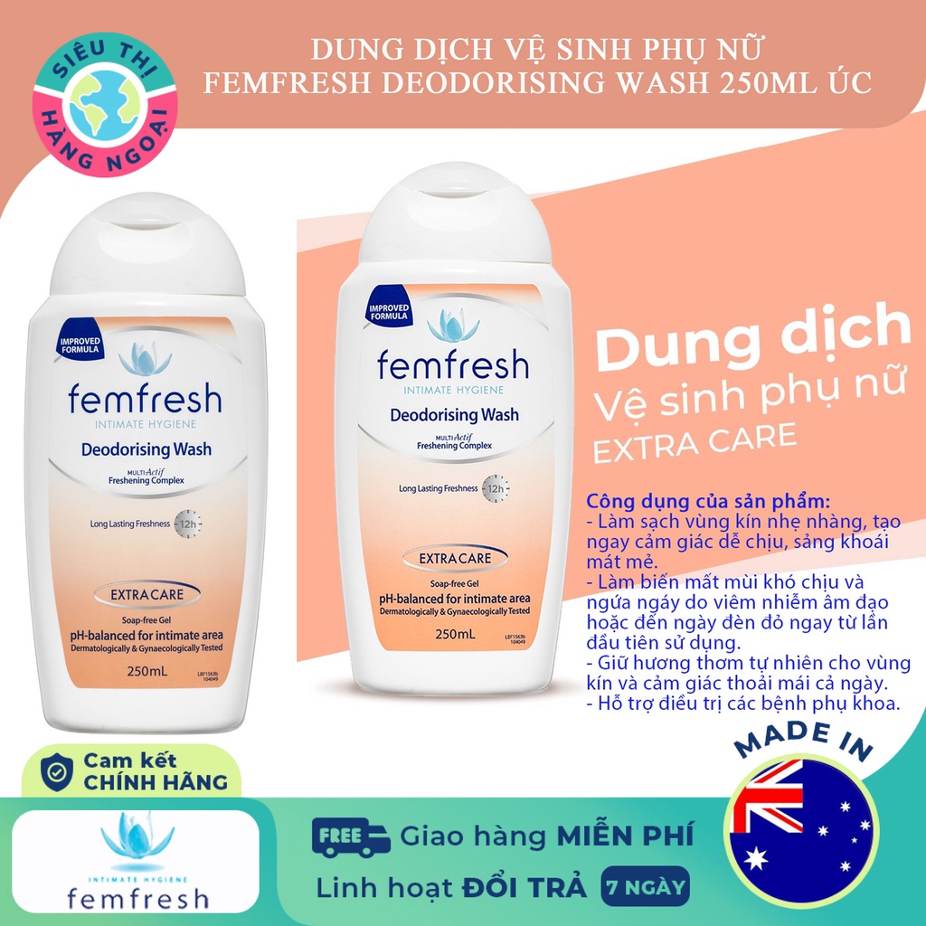 Dung dịch vệ dinh phụ nữ Femfresh 250ml