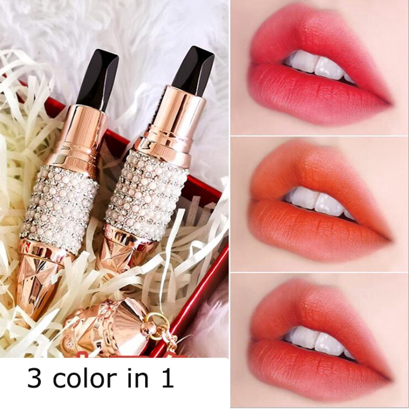 (Hàng Mới Về) Bộ Son Môi 3 Màu Trong 1 Màu Sắc Thời Trang Hàn Quốc | BigBuy360 - bigbuy360.vn