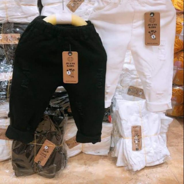 Quần kaki đen trắng cho bé