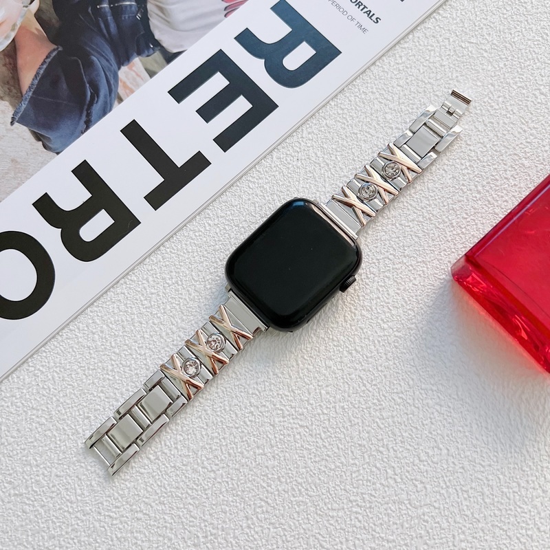 Dây Đeo Bằng Thép Không Gỉ 41mm 45mm 40mm 44mm Dành Cho Apple watch series 7/6/SE/5/4
