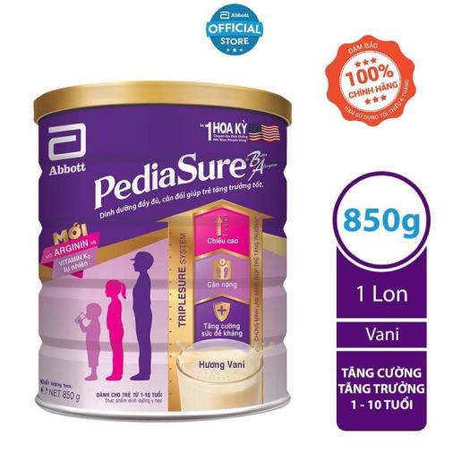 Tặng 1 túi pediasure  - Bộ 2 lon sữa bột Pediasure 850g hương Vani - HSD Luôn Mới