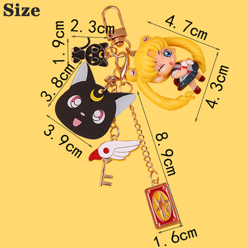 Móc khóa hình thủy thủ mặt trăng SAILOR MOON đáng yêu