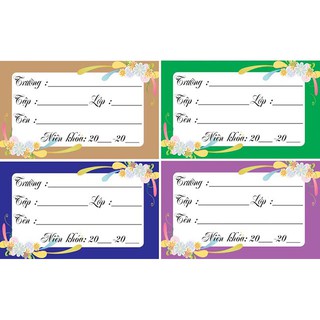 SÉT 10 NHÃN VỞ HỌC SINH - Tiện Ích KimPham96