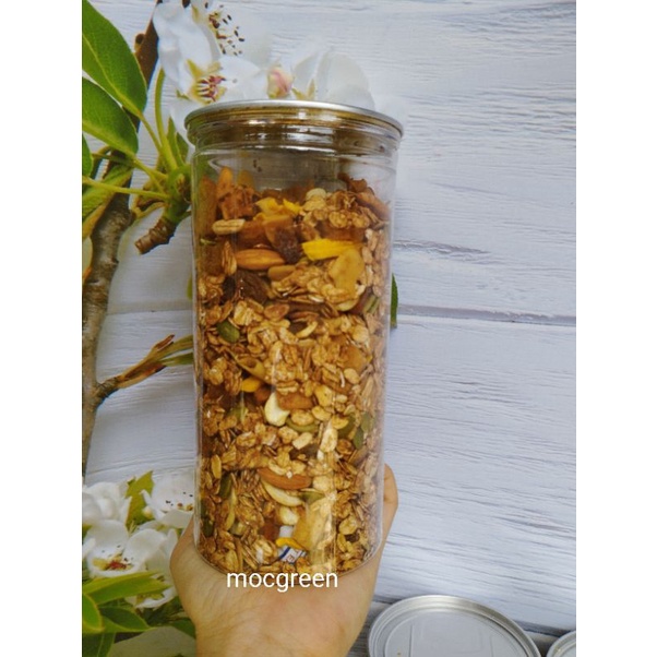 Granola Ăn Kiêng Nhiều Hạt 500g - Ngũ Cốc Ăn Kiêng Không Đường Vị Chocolate (tỉ lệ 50%yên mạch)