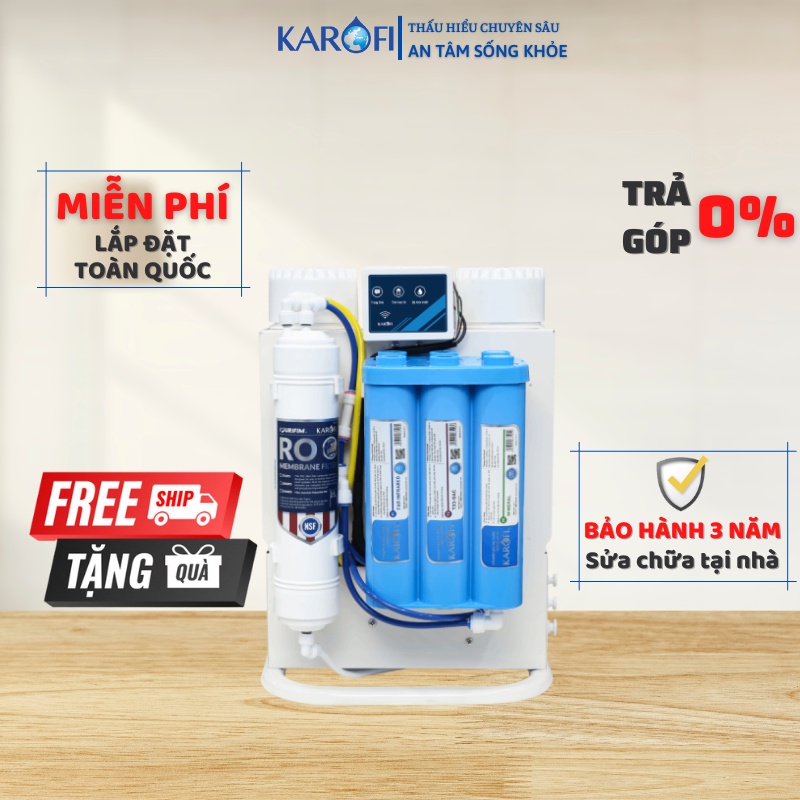 Máy lọc nước sạch để gầm không tủ 10 lõi lọc Karofi KAQ-U05/ U95 - Bảo hành 36 tháng