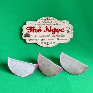 miếng thanh long- Đồ dùng mầm non bằng nỉ-Củ quả nỉ- Đồ chơi bằng vải nỉ